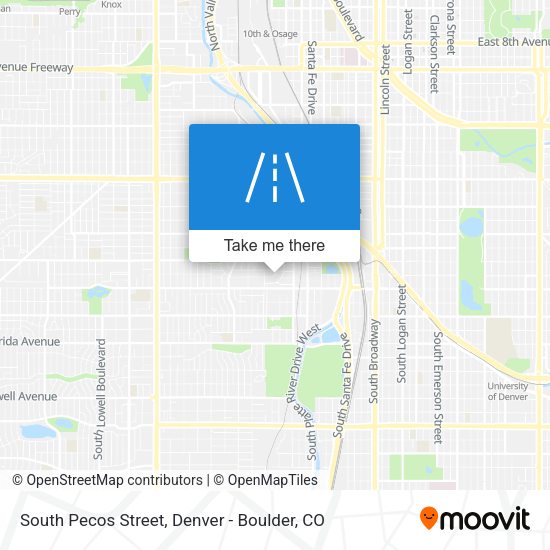 South Pecos Street map