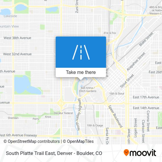 Mapa de South Platte Trail East