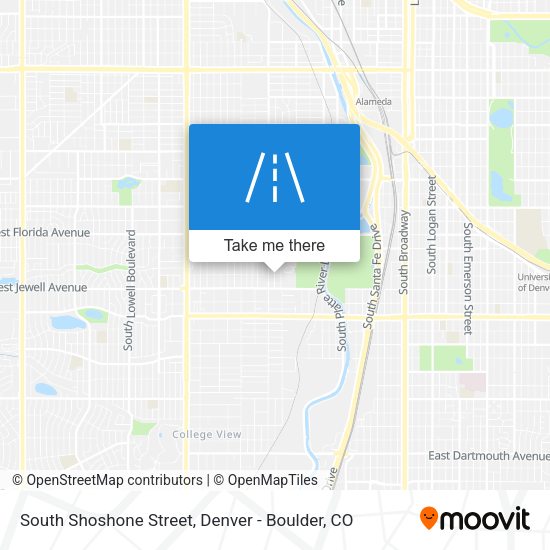 South Shoshone Street map