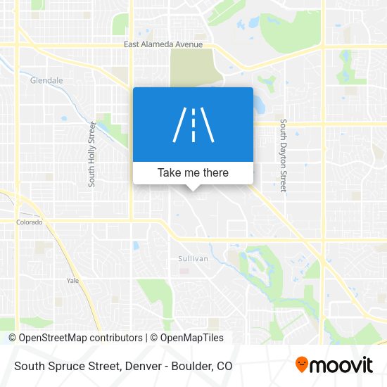 South Spruce Street map