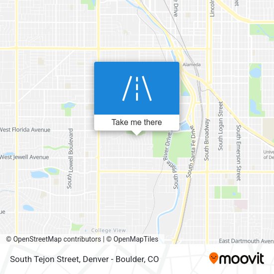 South Tejon Street map