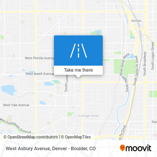 West Asbury Avenue map