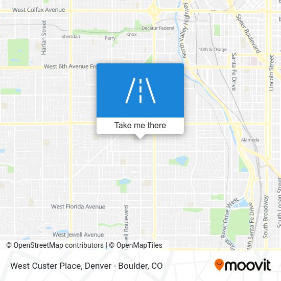 Mapa de West Custer Place