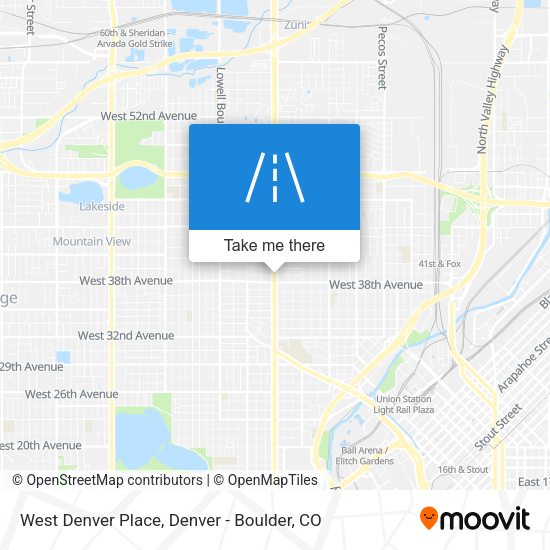 West Denver Place map