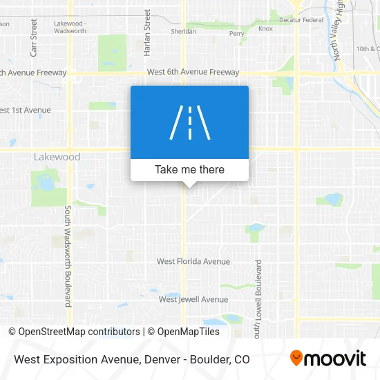 West Exposition Avenue map