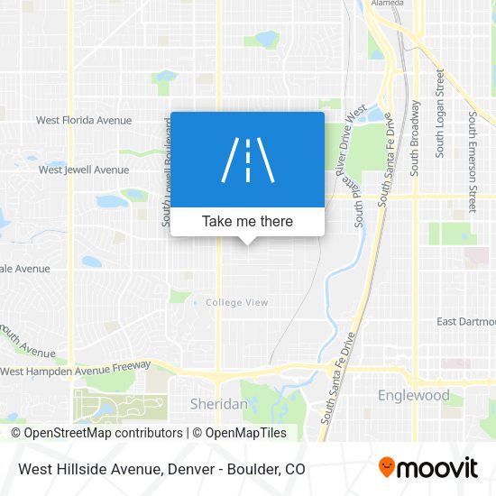 Mapa de West Hillside Avenue