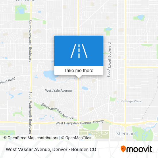 West Vassar Avenue map