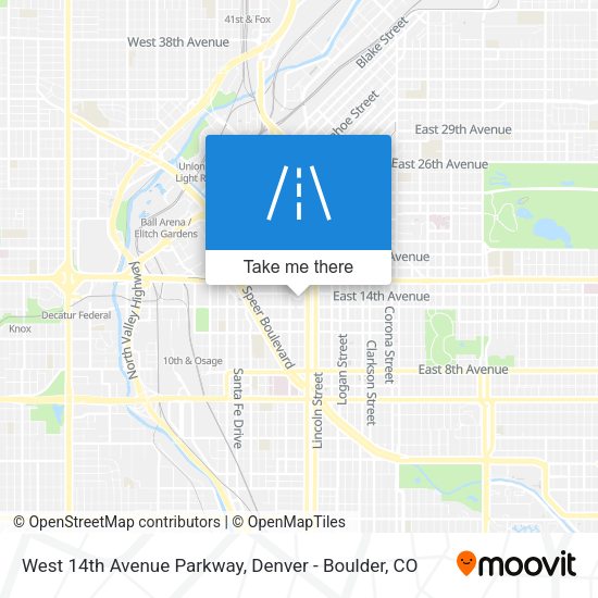 Mapa de West 14th Avenue Parkway