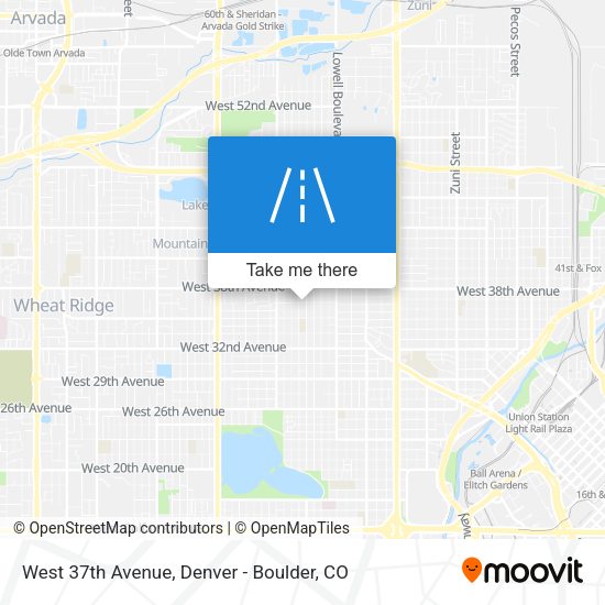 West 37th Avenue map