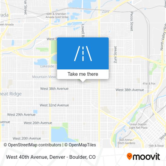 West 40th Avenue map