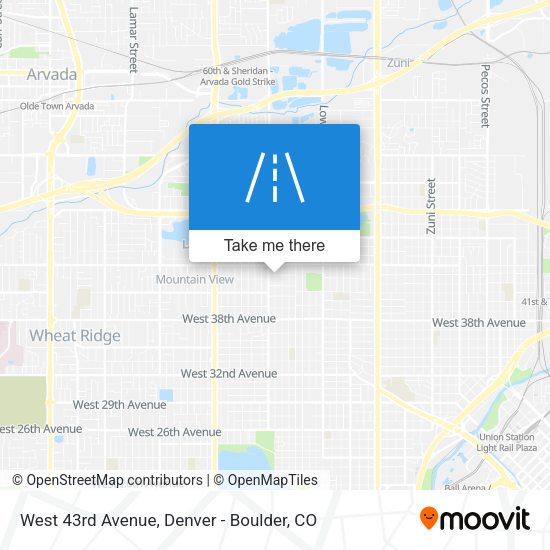 Mapa de West 43rd Avenue