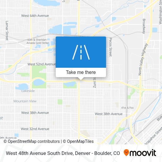 West 48th Avenue South Drive map