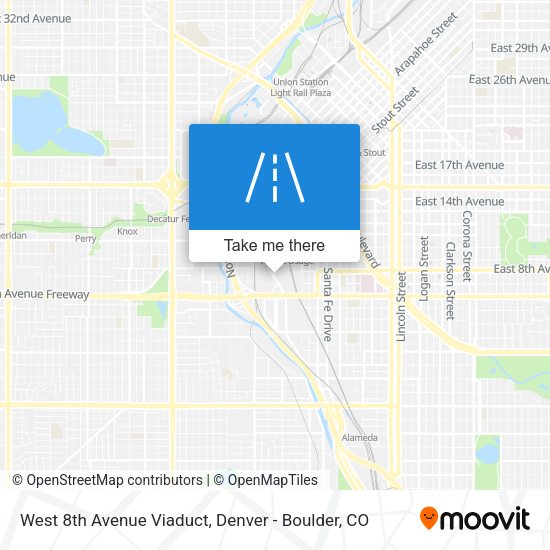 Mapa de West 8th Avenue Viaduct