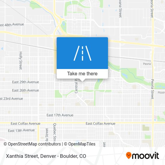 Xanthia Street map