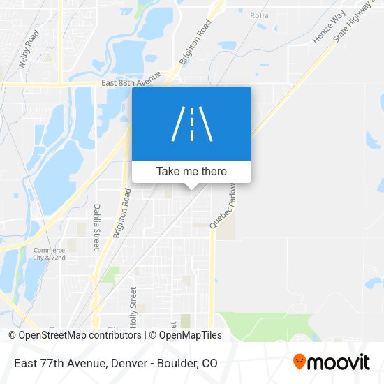 Mapa de East 77th Avenue