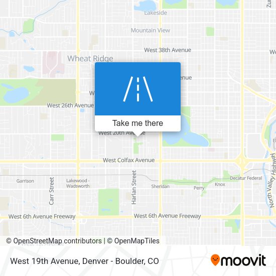 Mapa de West 19th Avenue
