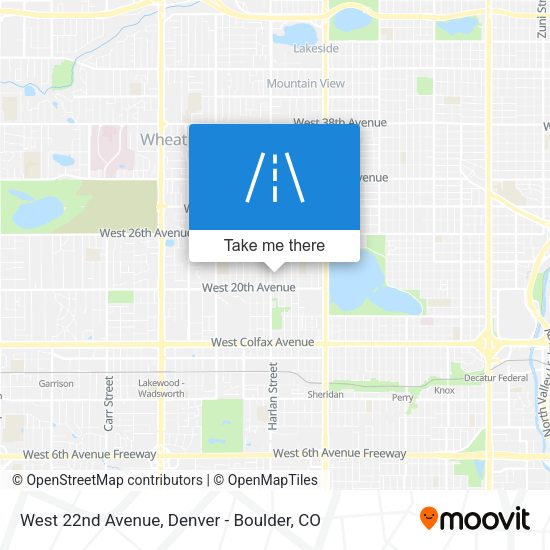West 22nd Avenue map