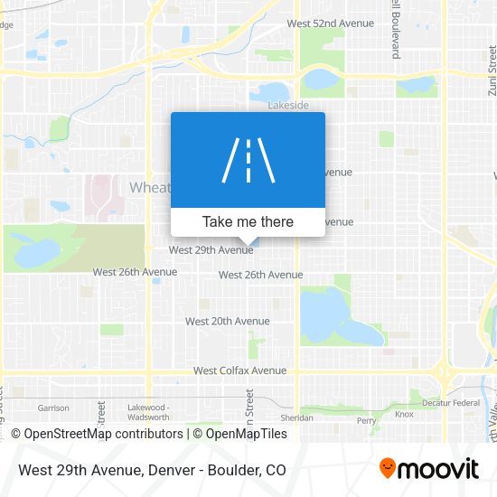 West 29th Avenue map