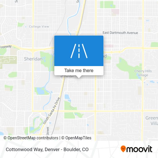 Cottonwood Way map