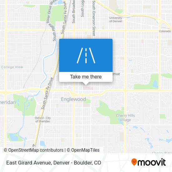East Girard Avenue map