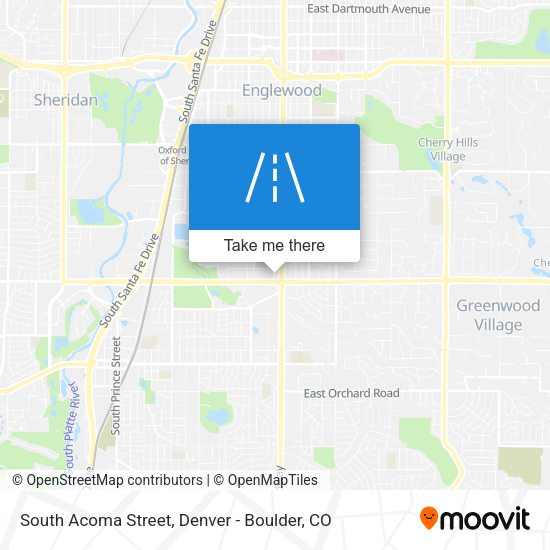 South Acoma Street map