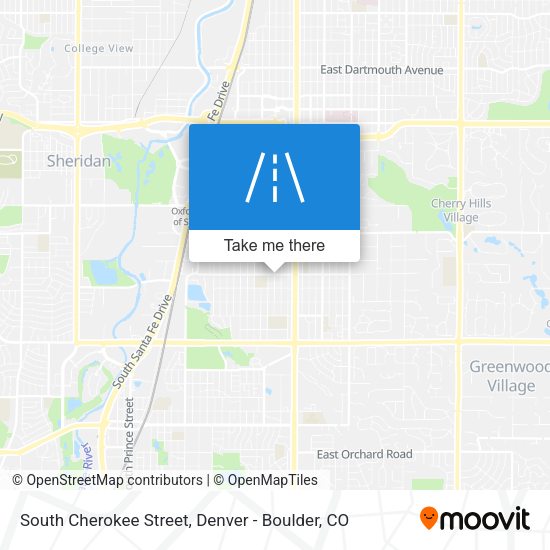 South Cherokee Street map