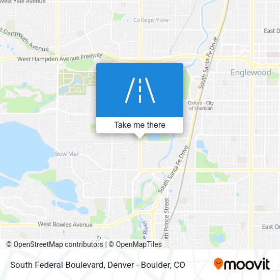 South Federal Boulevard map