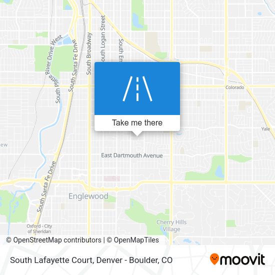 Mapa de South Lafayette Court
