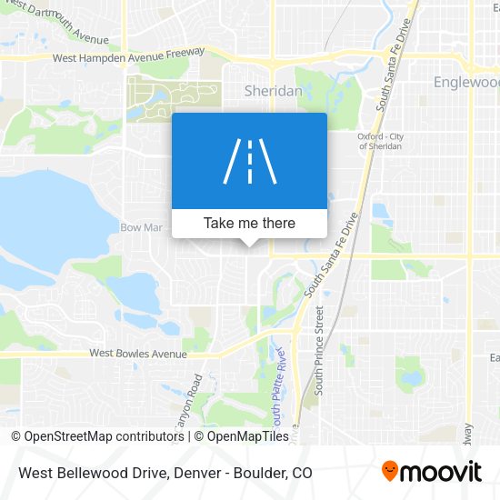 West Bellewood Drive map