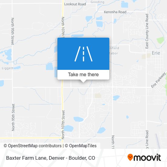 Baxter Farm Lane map