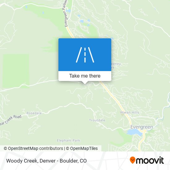 Woody Creek map