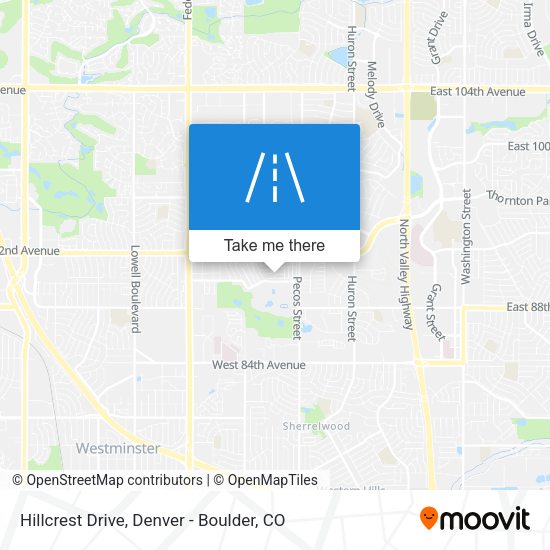 Mapa de Hillcrest Drive