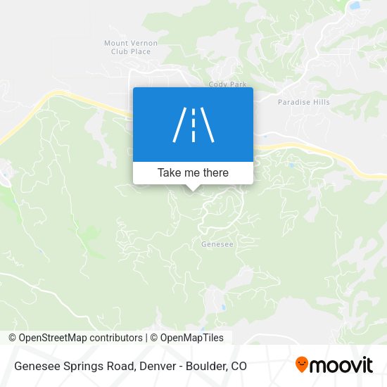 Genesee Springs Road map