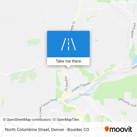 North Columbine Street map