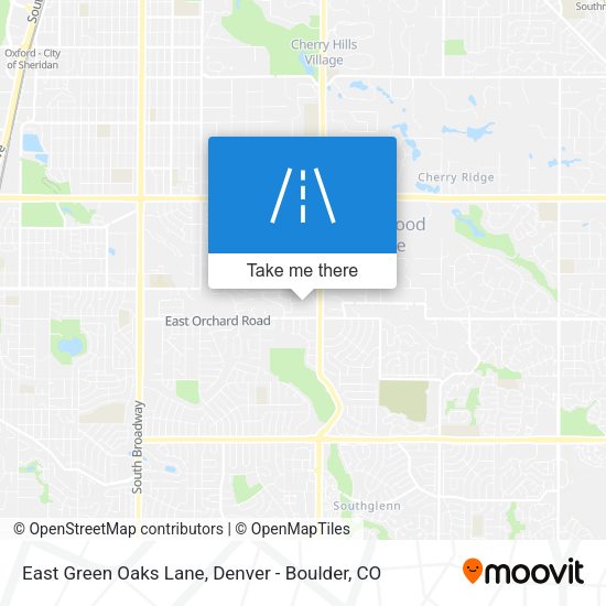 East Green Oaks Lane map