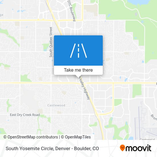 Mapa de South Yosemite Circle