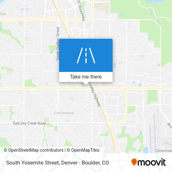 South Yosemite Street map