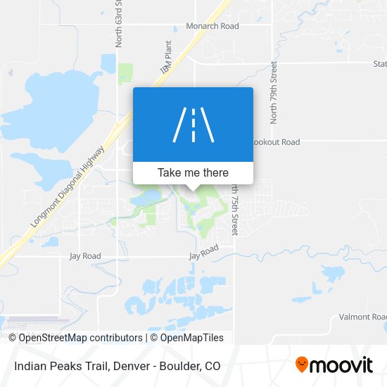 Indian Peaks Trail map