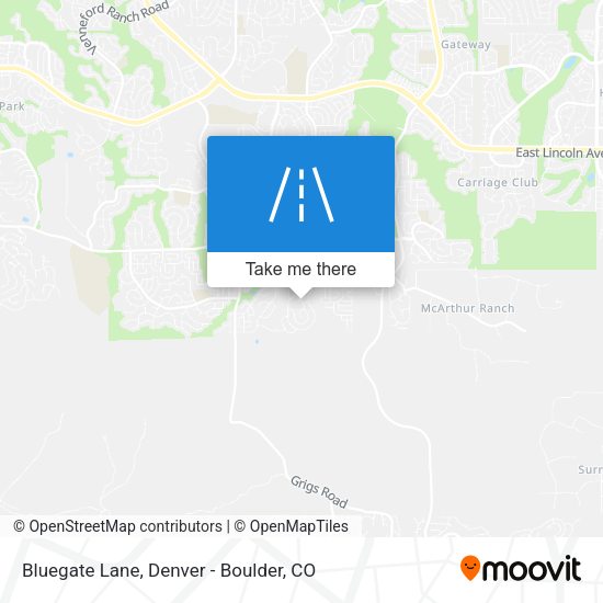 Bluegate Lane map