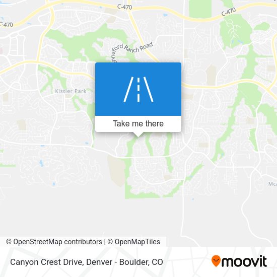 Canyon Crest Drive map