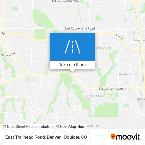 East Trailhead Road map