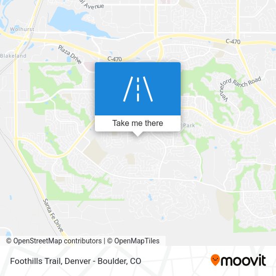 Foothills Trail map