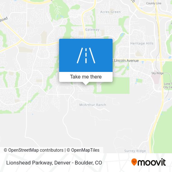 Mapa de Lionshead Parkway