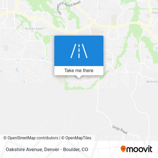 Mapa de Oakshire Avenue