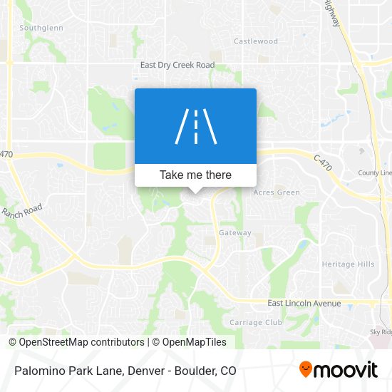 Palomino Park Lane map