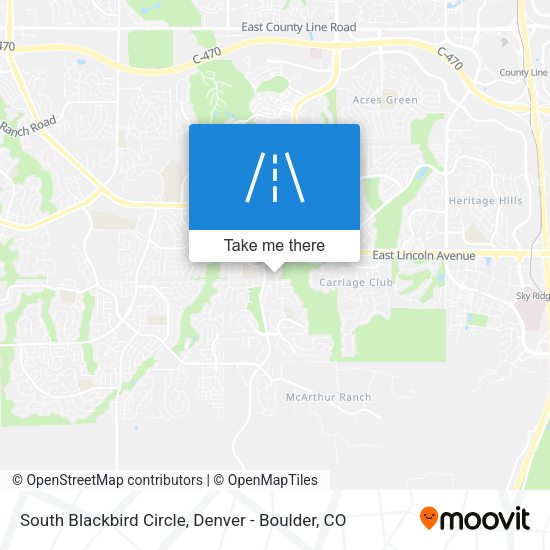 South Blackbird Circle map