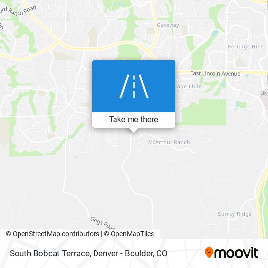 Mapa de South Bobcat Terrace