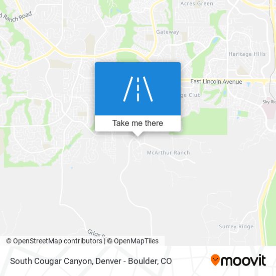 Mapa de South Cougar Canyon