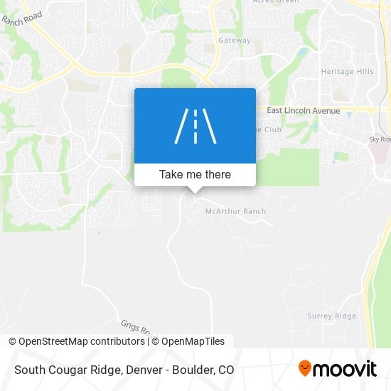 Mapa de South Cougar Ridge
