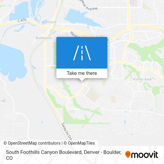 Mapa de South Foothills Canyon Boulevard